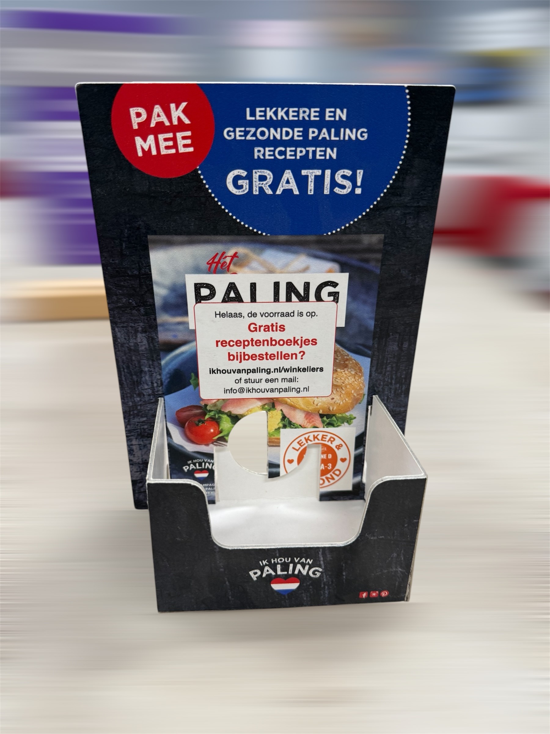 Baliedisplay met folderbakje EPC Nieuwegein